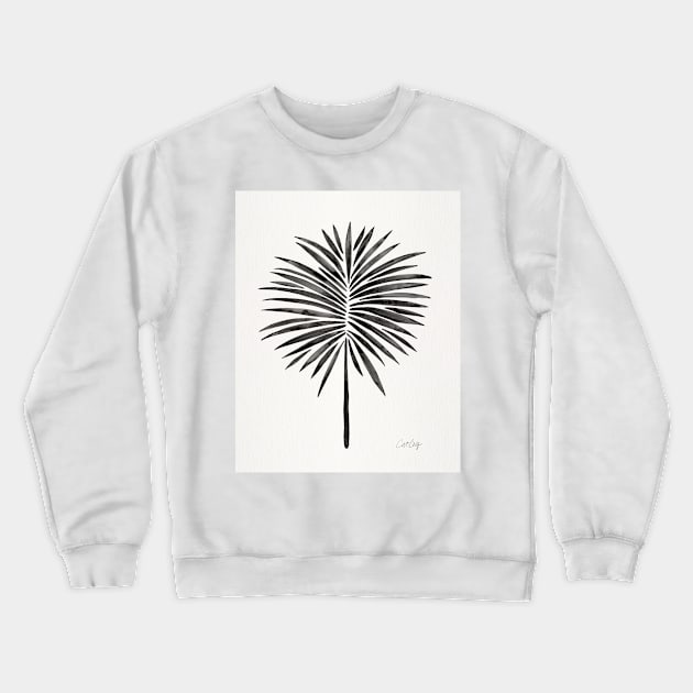 fan palm black Crewneck Sweatshirt by CatCoq